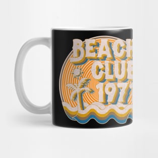 vintage retro beach club 70s 1974 with spirale orange Mug